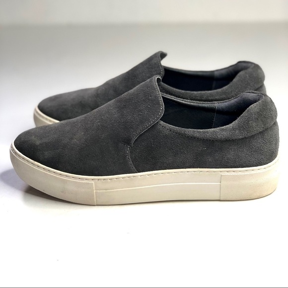 J/Slides Acer grey suede slip on platform sneakers size 8.5 - Picture 4 of 13